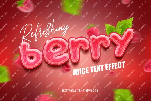 Raspberry juice text effect PSDs Text Effect